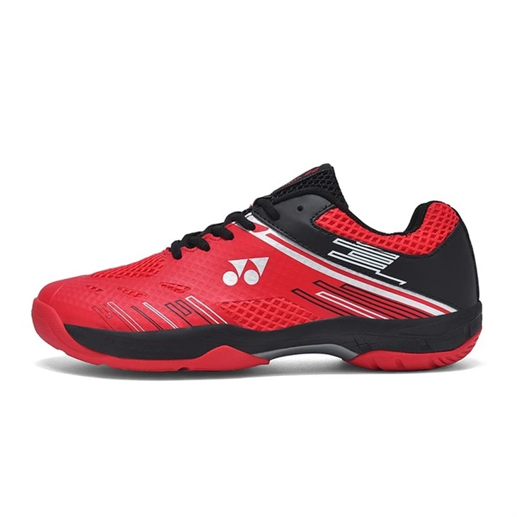 Men's Professional Badminton Court Shoes Non-Marking Rubber Sole - Red/Black (OEM Available) high quality
