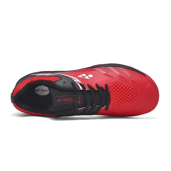 Men's Professional Badminton Court Shoes Non-Marking Rubber Sole - Red/Black (OEM Available) high quality