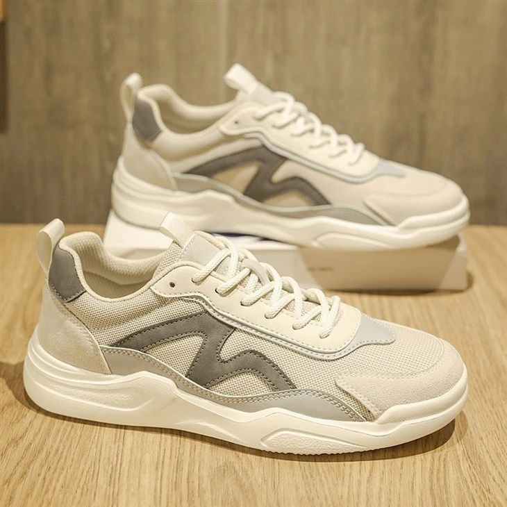 Men's Retro Chunky Sole Sneakers - Black, Grey & Green factory